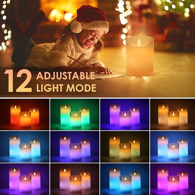 MAGIC CANDLE - SET 3 CANDELE LED RGB