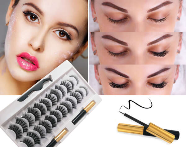 LADY – 12 paia di ciglia magnetiche con eyeliner